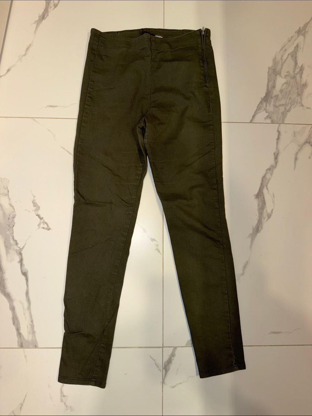 H&M Olive Green Slim Chinos